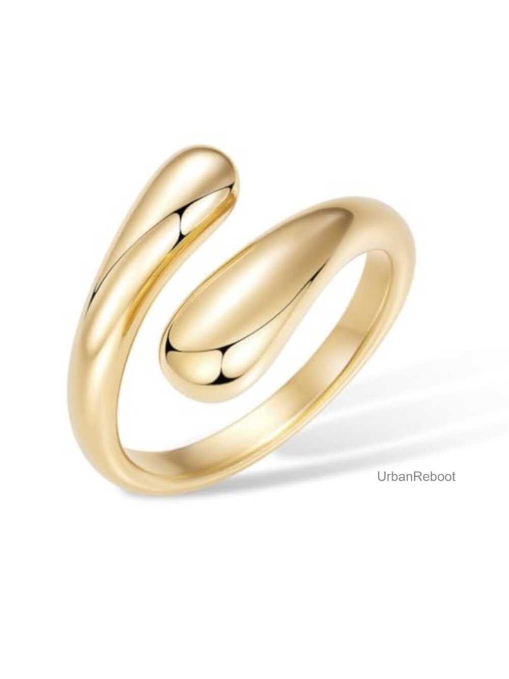 14K Gold Plated Statement Dome Ring for Women, Non Tarnish Stainless Steel